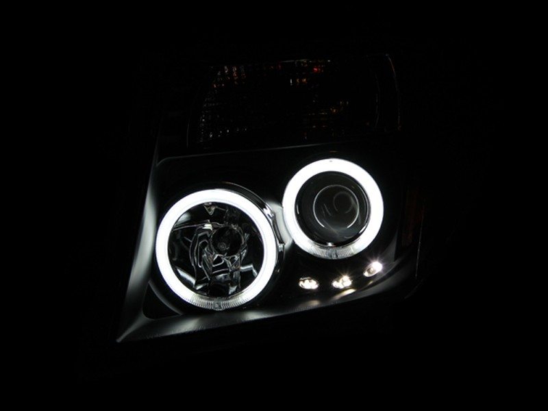 thumbnail image 2 of Ckw1228 Black Halo LED Projector Headlights For 2005-2008 Nissan Frontier / 2005-2007 Pathfinder 2 of 3