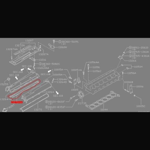 RB20 RB25 RB26 Valve Cover Gasket Intake Nissan Race Shop