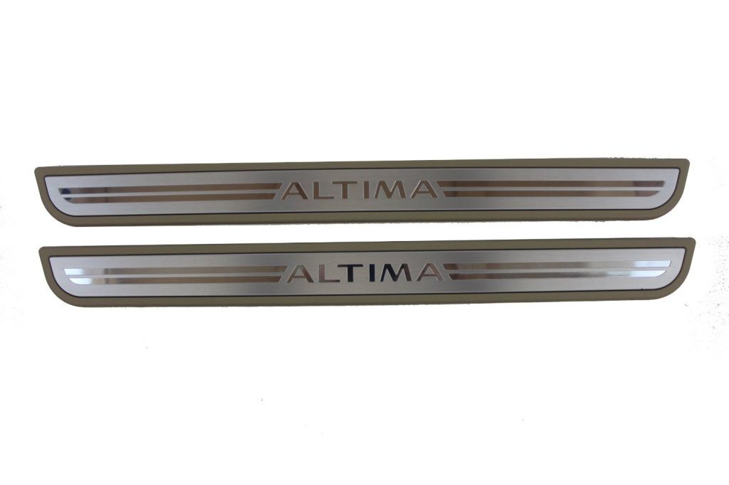 Genuine Nissan Aluminum Kick Plates 20102013 Altima Coupe Nissan