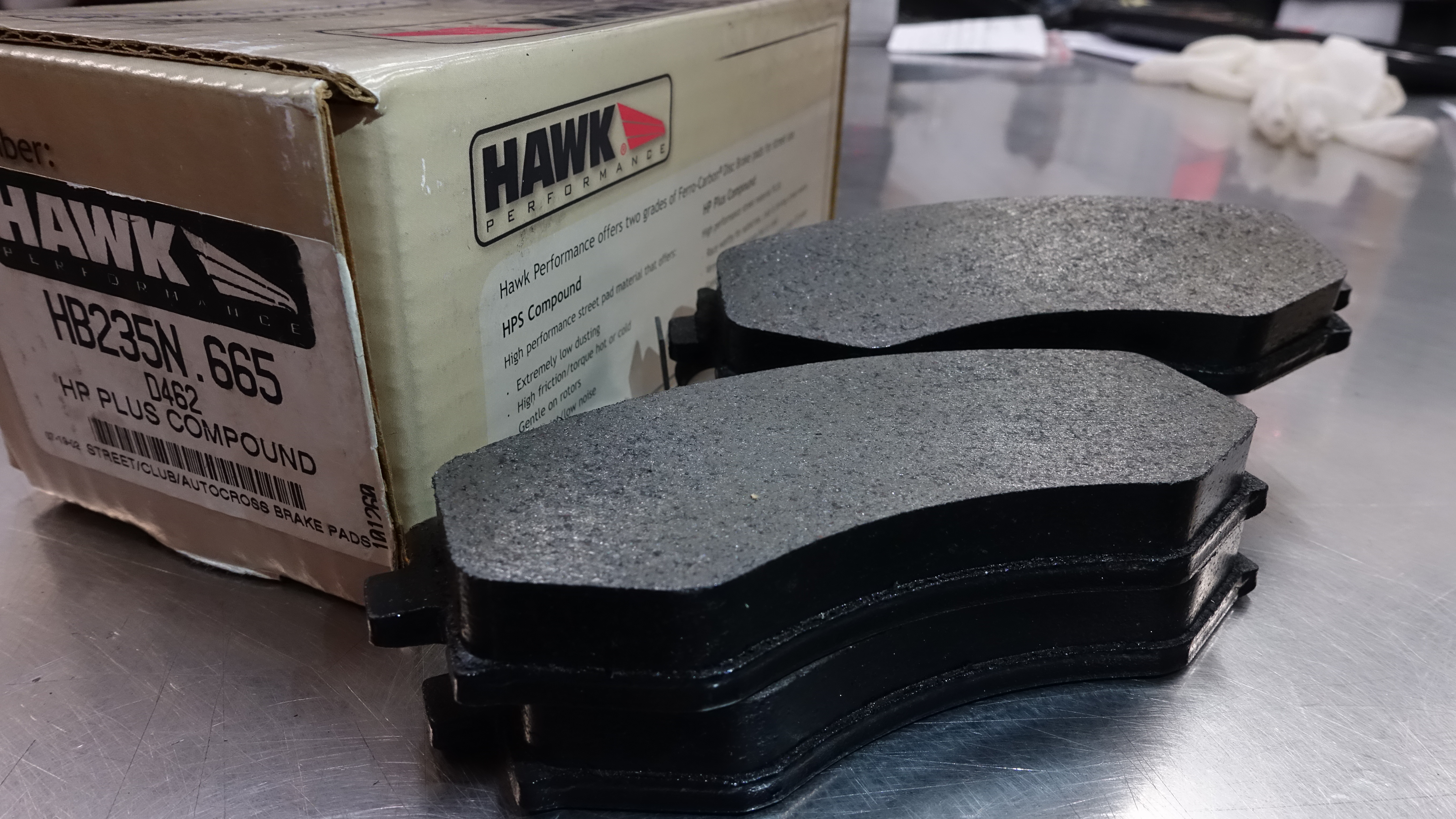 Hawk HP+ Autocross Front Brake Pad Set S13 w/ABS Nissan Race Shop